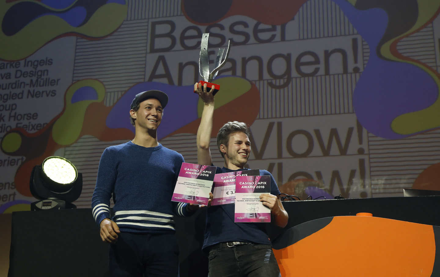 Gewinner des Casino Awards - Hochschule Konstanz (Tom Hegen und Ruben Hussong)