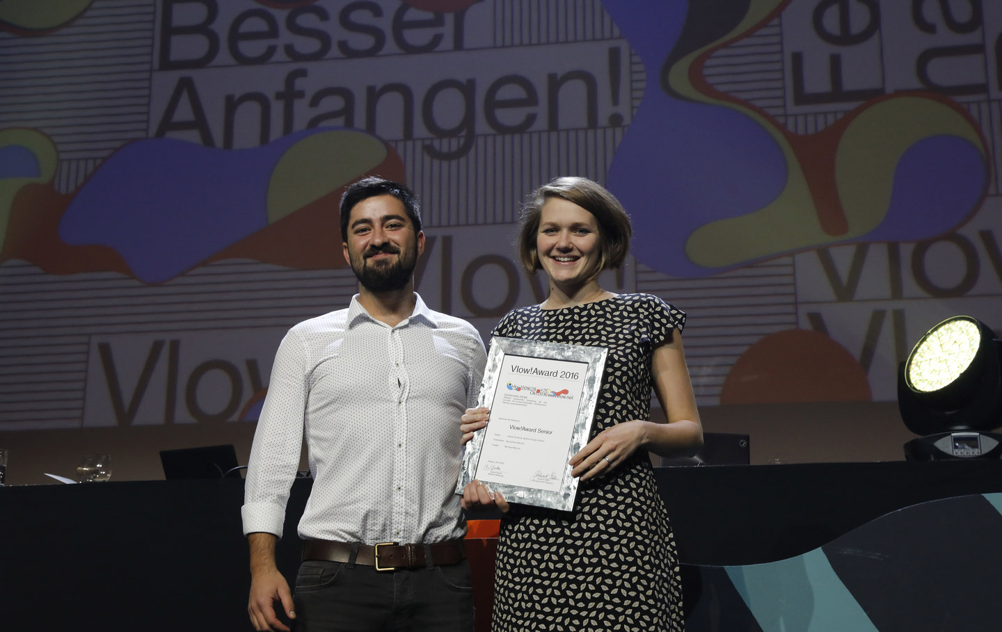 Gewinner des Vlow!Senior-Awards - Kunstuniversität Linz (Poyras Yilderim und Johana Tomková)